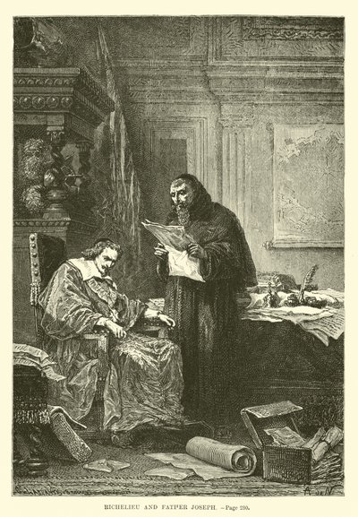 Richelieu en Vader Joseph door French School