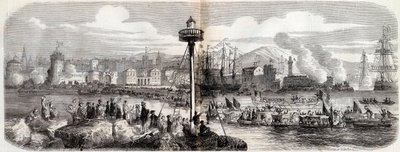 Risorgimento - (Oorlog tegen Oostenrijk) - Livorno Ontscheping van een Frans leger onder bevel van Prins Napoleon (Napoleon Jerome Bonaparte) - 23 mei door French School