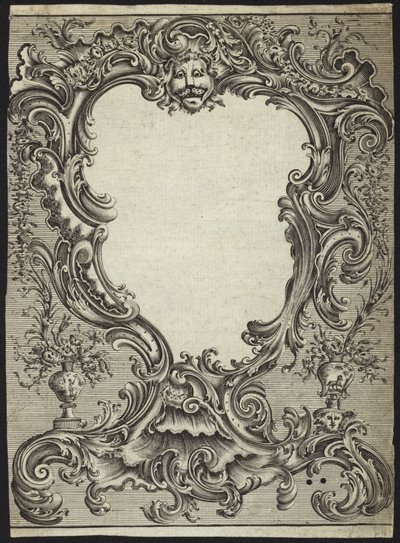 Rococo ontwerp voor een lijst door French School