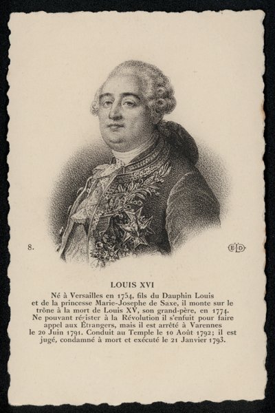 Koning Lodewijk XVI door French School