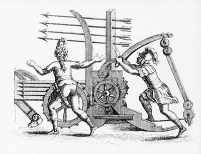 Romeinse oorlogsmachine voor het afvuren van speren door French School