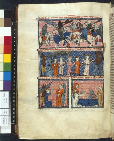 Royal 19 C. 1, f.204v Diabolische Verleidingen, illustratie uit 