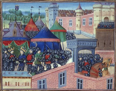 De Koningen van Frankrijk en Sicilië met hun legers voor Metz, uit 