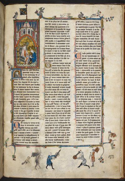 Hendrik II van Engeland met schrijver (illustratie uit 