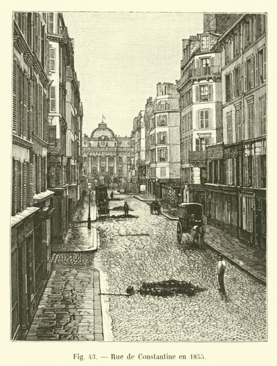 Rue de Constantine in 1855 door French School
