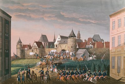 Stormloop van keizerlijke troepen bij Hoscht, 28 augustus 1800 door French School