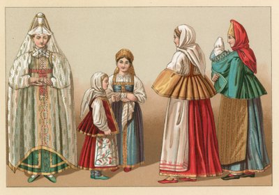 Russisch Kostuum door French School