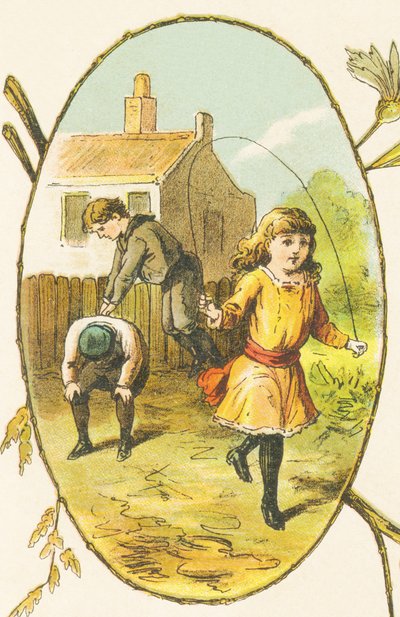 Suzanne heeft plezier met touwtjespringen terwijl haar broers Sylvestre en Simon haasje-over spelen door French School