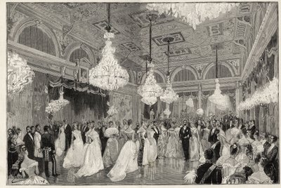Sadi Carnot (1837-1894), Franse president van 1887 tot 1894 en zijn vrouw in het Elysee-paleis - De feesten van het presidentschap - de nieuwe balzaal in het Palais de L