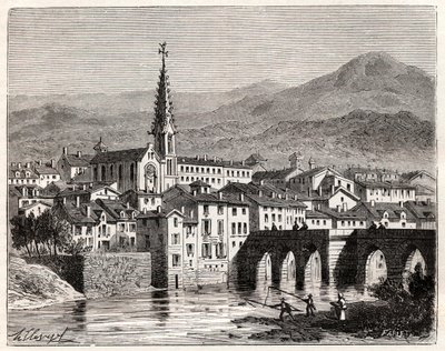 Saint-Antonin-Noble-Val (Saint Antonin Noble Val) - Languedoc-Roussillon-Midi-Pyrenee - gravure in 