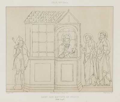Sint Johannes de Doper in de gevangenis door French School