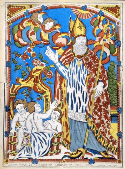 Sint Nicolaas, Bisschop van Myra, bid voor ons. door French School