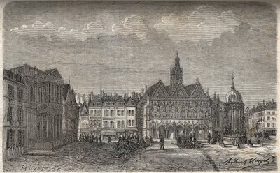 Saint Quentin (Saint-Quentin) departement Aisne - gravure in 