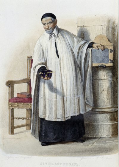 Saint Vincent de Paul - in "Le Plutarque francais", ed. Mennechet door French School