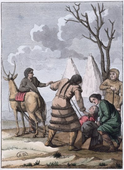 Samojeden huwelijk, 1811 door French School