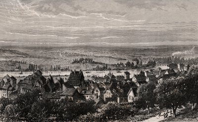 Sarreguemines - Moselle - gravure in 