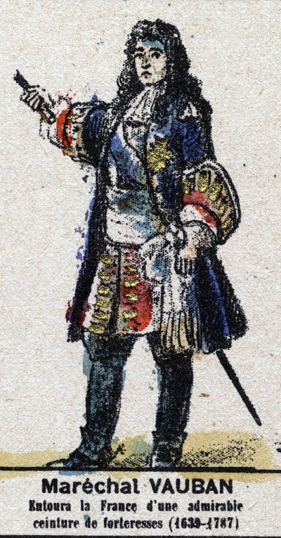 Sébastien Le Prestre de Vauban (1633-1707), maarschalk van Frankrijk. In "Galerie van Koningen en Koninginnen van Frankrijk en illustere personages van 1643 tot 1895" Epinal afbeelding. door French School