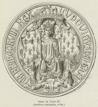 Zegel van Lodewijk XI door French School