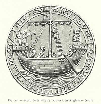 Zegel van de stad Dover, in Engeland door French School