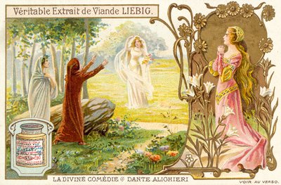 Scène uit De goddelijke komedie, door Dante Alighieri door French School