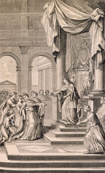 Scène uit Esther door Jean Racine door French School