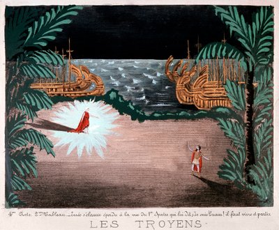 Scène uit Les Troyens, door Hector Berlioz, 1890 door French School