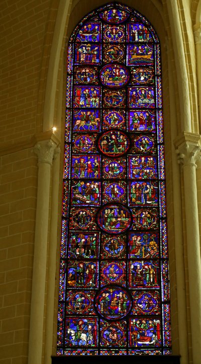 Scène uit het Leven van St. Martin, Chartres Kathedraal door French School