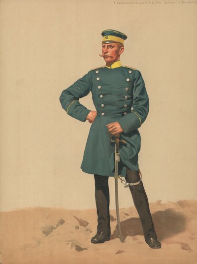 Schlesisches Dragoner Regt No 4, Luitenant im Interinsrock door French School