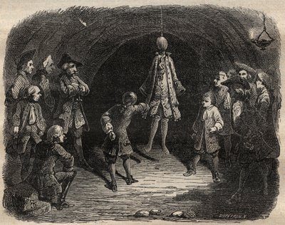 School van dieven opgericht door de bandiet Louis Dominique Garthausen alias Cartridge (1693-1721) in een carrière in Parijs: een model opgehangen aan het plafond waarvan de zakken geleegd moesten worden zonder te bewegen onder dreiging van een regen van s door French School