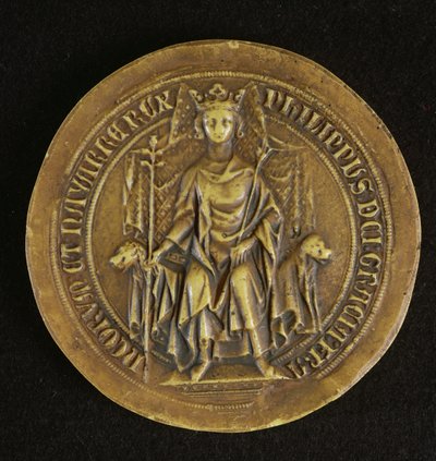 Zegel van Philippe V (1294-1322) De Lange, 1317 door French School