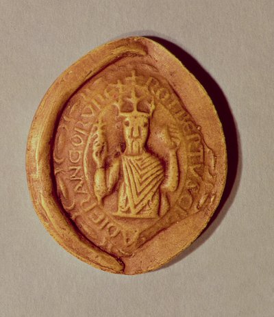 Zegel van Robert II (ca. 970-1031) de Vrome, 997 AD door French School