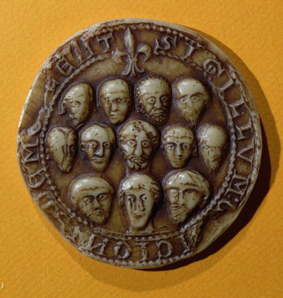 Zegel van de raad van de gemeente Meulan, 1195 door French School
