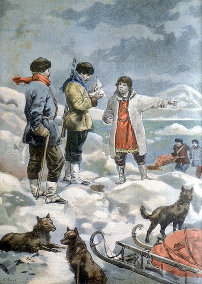 Zoektocht naar de Andree-expeditie van 1897 die probeerde de Noordpool per ballon te bereiken door French School