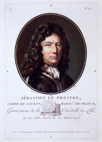 Sebastien le Prestre, Graaf van Vauban, uit Portraits des grands hommes, femmes illustres, et sujets memorables de France, gepubliceerd 1787-92 door French School