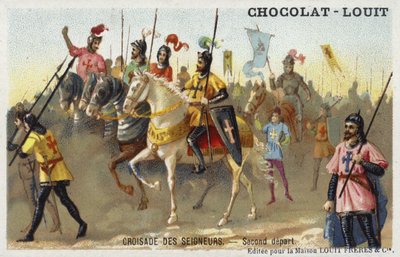 Tweede vertrek van de Prinsen Kruistocht, 1e Kruistocht, 1096 door French School