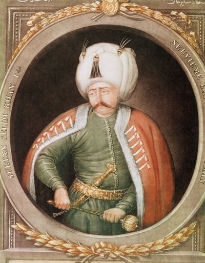 Selim I (1466-1520) genaamd Yavuz de Grimmige, Sultan 1512-20 door French School