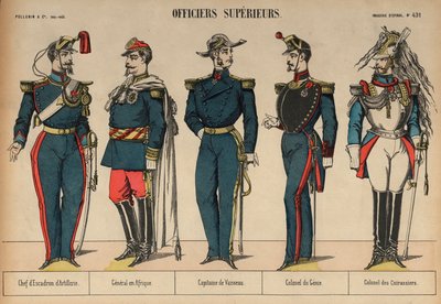 Hoge Franse militaire officieren door French School
