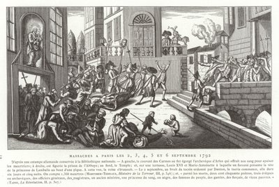 Septembermoorden, Parijs, Franse Revolutie, 1792 door French School