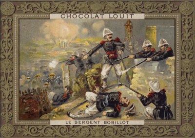 Sergeant Jules Bobillot, Franse soldaat, bij het Beleg van Tuyên Quang, Tonkin, Chinees-Franse Oorlog, 1884-1885 door French School