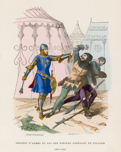 Sergeant van Wapens die een Plunderaar Arresteert, 1290-1330 door French School