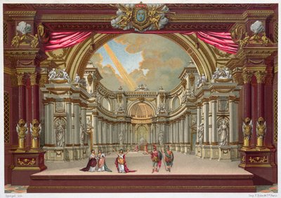Decorontwerp voor het theater in Versailles door French School