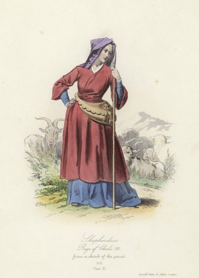 Herderin, bewind van Karel VIII van Frankrijk door French School