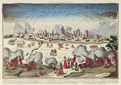 Belegering en Bombardement van Lille door Albert de Saxe-Teschen, september-oktober 1792 door French School