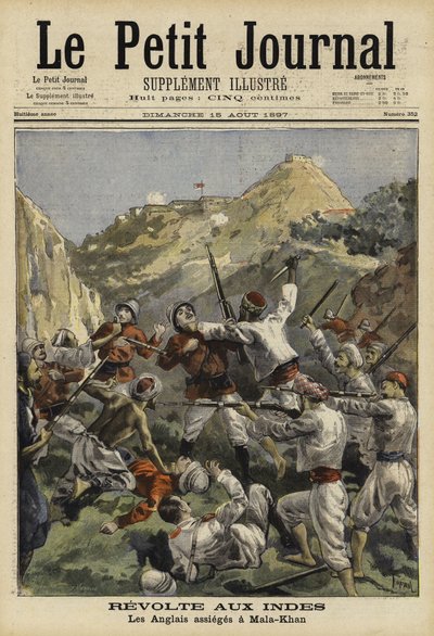 Beleg van Malakand, India, 1897 door French School