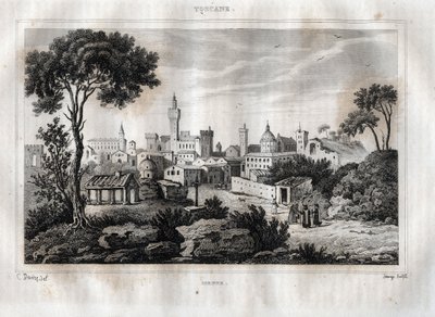 Siena - Siena - Toscane - Toscane - Gravure uit 