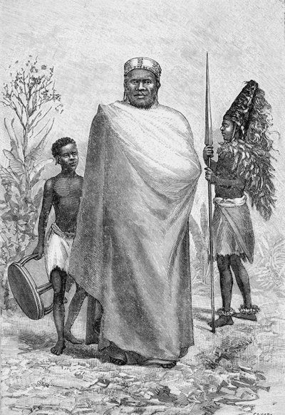Sina, Sultan van Kibosho en een krijger door French School