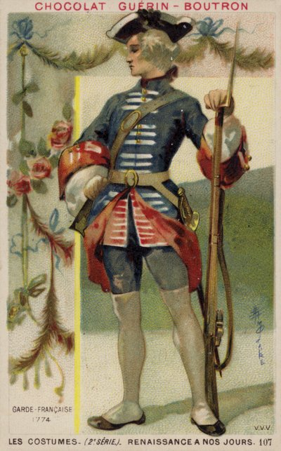 Soldaat van de Gardes Françaises (Franse Garde), 1774 door French School