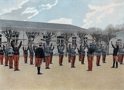 Speciale militaire school van Saint-Cyr (Saint Cyr), interne dienst: begin van de training door French School