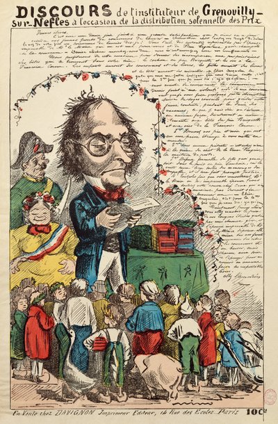 Toespraak van de leraar van Grenouilly sur Nefles tijdens de prijsuitreiking door French School