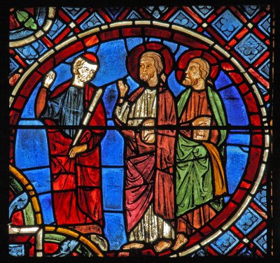 Heiligen Simon en Judas spreken tot Warardac door French School